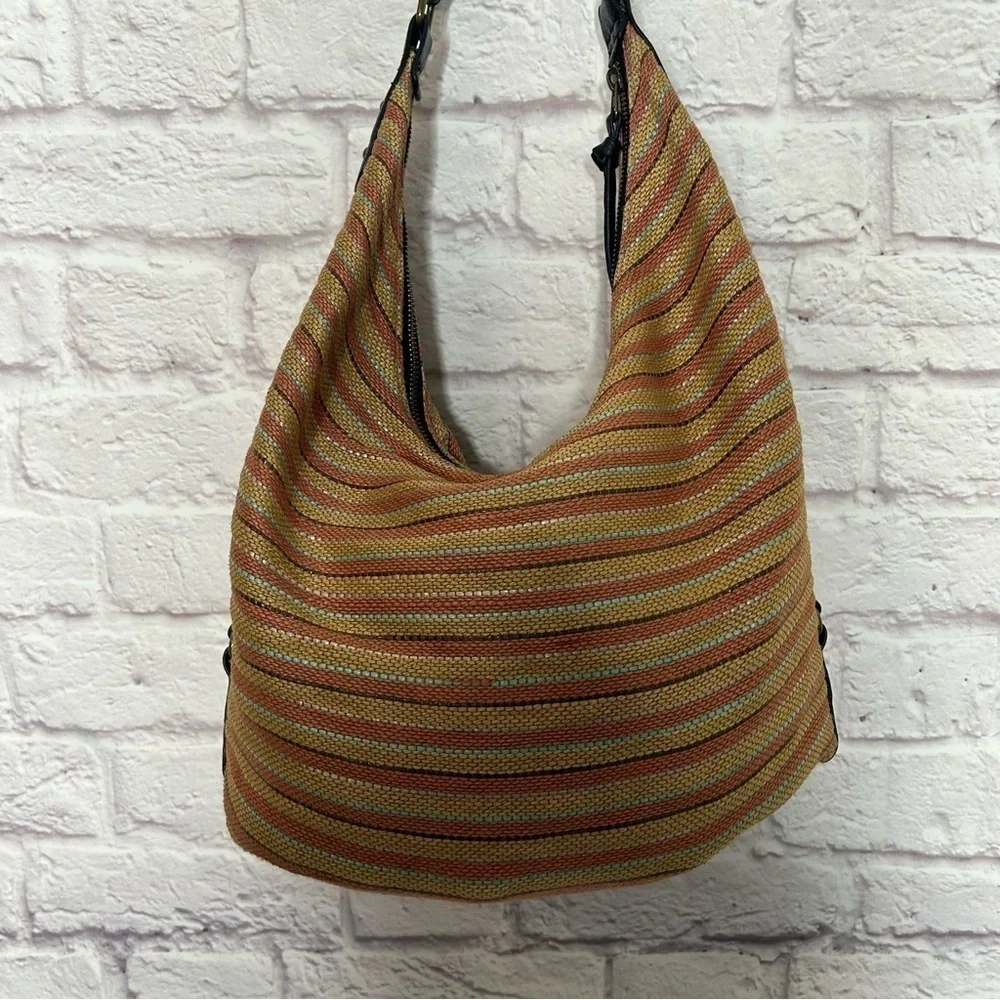 Dakine Multicolored Striped Weave Shoulder Bag